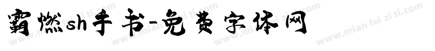 霸燃sh手书字体转换