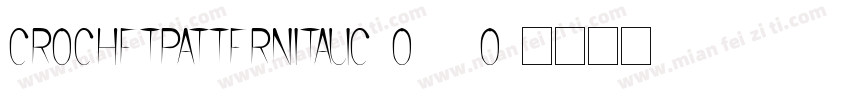 CrochetPatternItalic-o57o字体转换