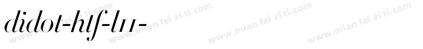 didot-htf-l11字体转换