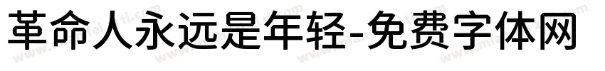 革命人永远是年轻字体转换