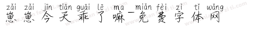 崽崽今天乖了嘛字体转换