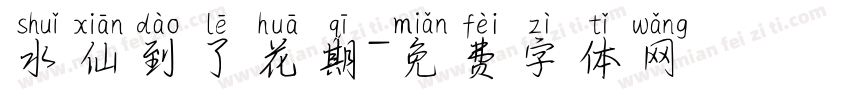 水仙到了花期字体转换