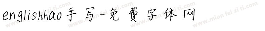 englishhao手写字体转换