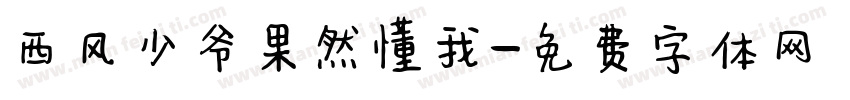 西风少爷果然懂我字体转换