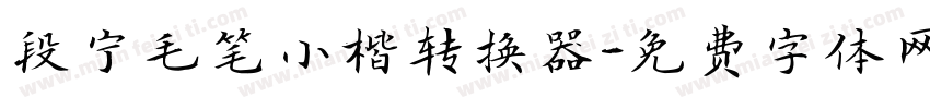 段宁毛笔小楷转换器字体转换