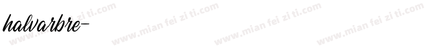 halvarbre字体转换