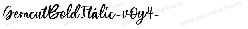 GemcutBoldItalic-vOy4字体转换