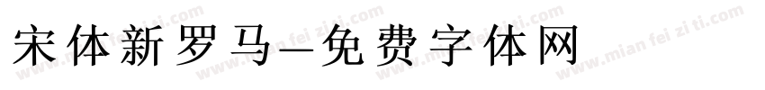 宋体新罗马字体转换