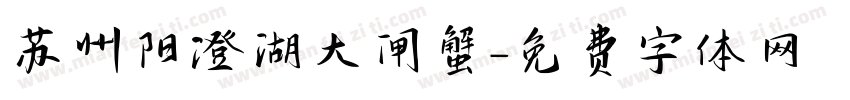 苏州阳澄湖大闸蟹字体转换