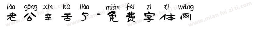 老公辛苦了字体转换