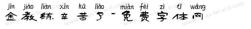 金教练辛苦了字体转换