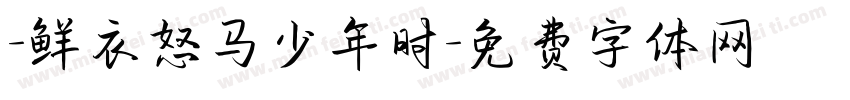 -鲜衣怒马少年时字体转换