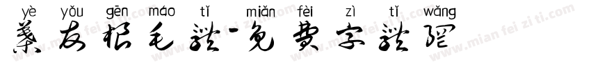 叶友根毛体字体转换