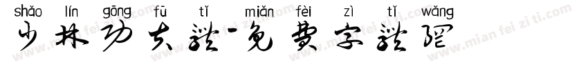 少林功夫体字体转换