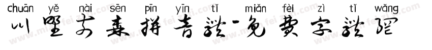 川野奈森拼音体字体转换