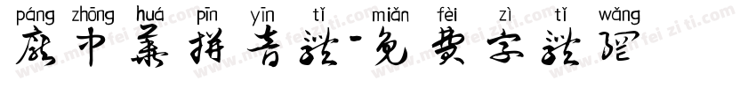 庞中华拼音体字体转换