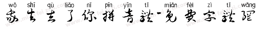 我失去了你拼音体字体转换