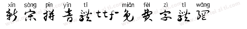 新宋拼音体ttf字体转换