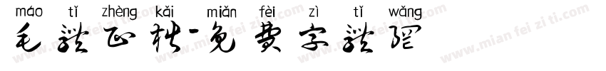 毛体正楷字体转换