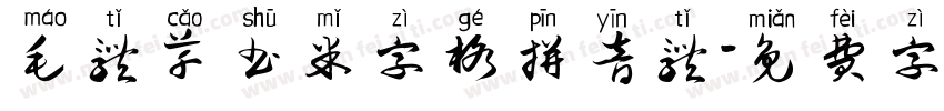 毛体草书米字格拼音体字体转换