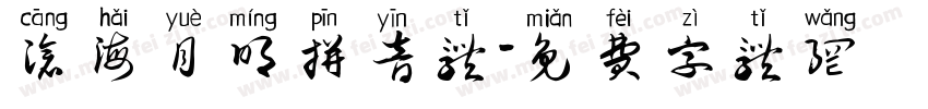 沧海月明拼音体字体转换