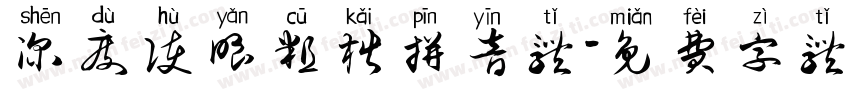 深度护眼粗楷拼音体字体转换