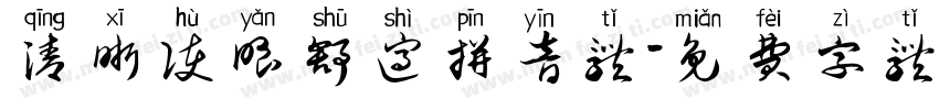 清晰护眼舒适拼音体字体转换