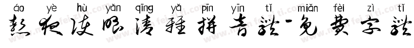 熬夜护眼清雅拼音体字体转换