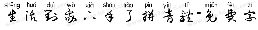 生活对我下手了拼音体字体转换