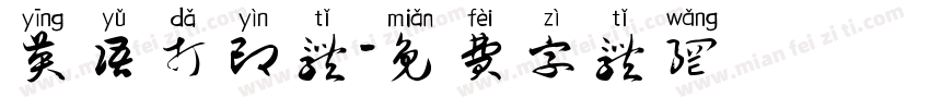 英语打印体字体转换