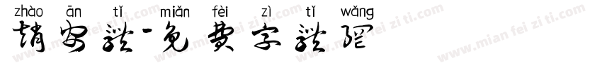 赵安体字体转换