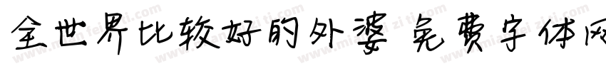 全世界比较好的外婆字体转换