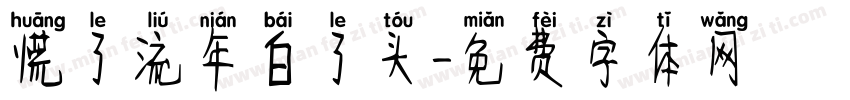 慌了流年白了头字体转换