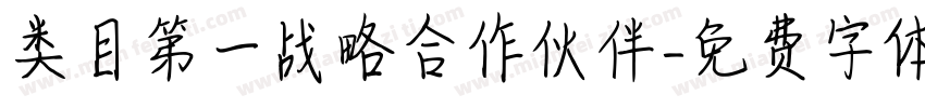 类目第一战略合作伙伴字体转换