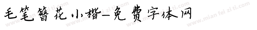 毛笔簪花小楷字体转换