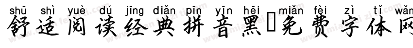 舒适阅读经典拼音黑字体转换