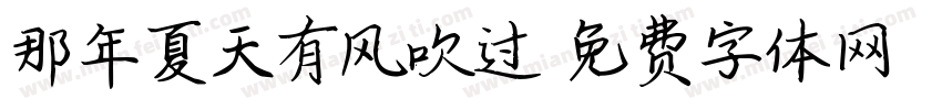那年夏天有风吹过字体转换