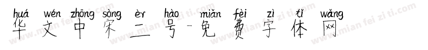 华文中宋二号字体转换