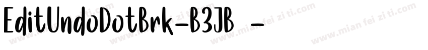 EditUndoDotBrk-B3JB下字体转换