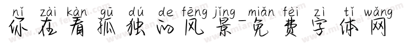你在看孤独的风景字体转换