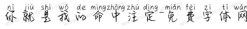 你就是我的命中注定字体转换