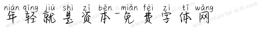 年轻就是资本字体转换