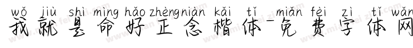 我就是命好正念楷体字体转换