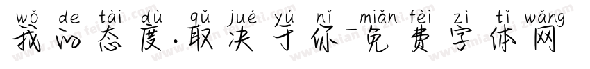 我的态度.取决于你字体转换