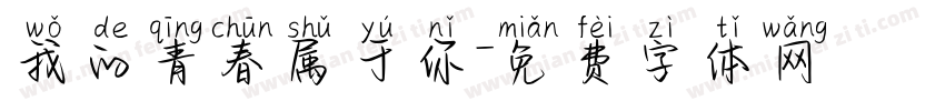 我的青春属于你字体转换