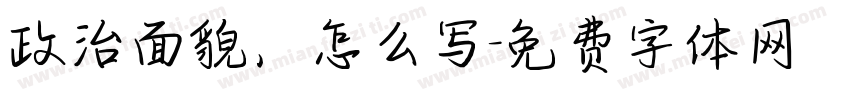 政治面貌，怎么写字体转换