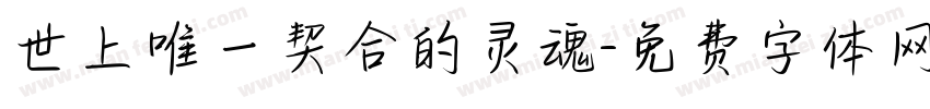 世上唯一契合的灵魂字体转换