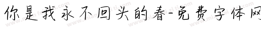 你是我永不回头的春字体转换