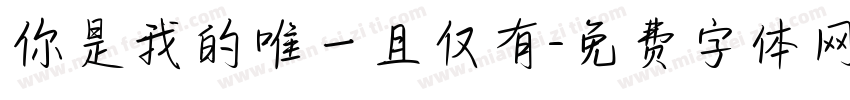你是我的唯一且仅有字体转换