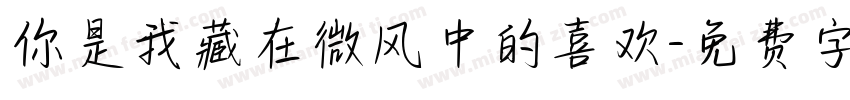 你是我藏在微风中的喜欢字体转换